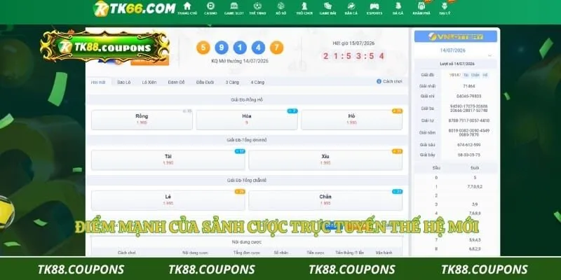 Điểm mạnh của sảnh cược trực tuyến thế hệ mới