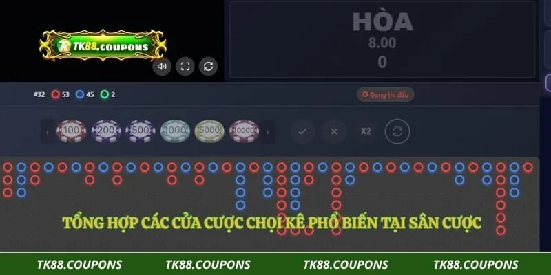 Tổng hợp các cửa cược chọi kê phổ biến tại sân cược